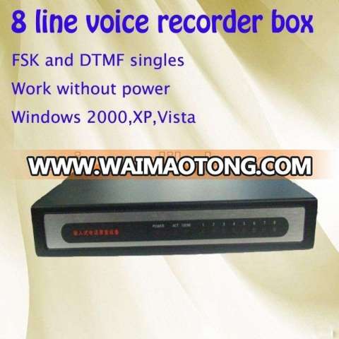 High quality 8 line voice recorder temperature recorder